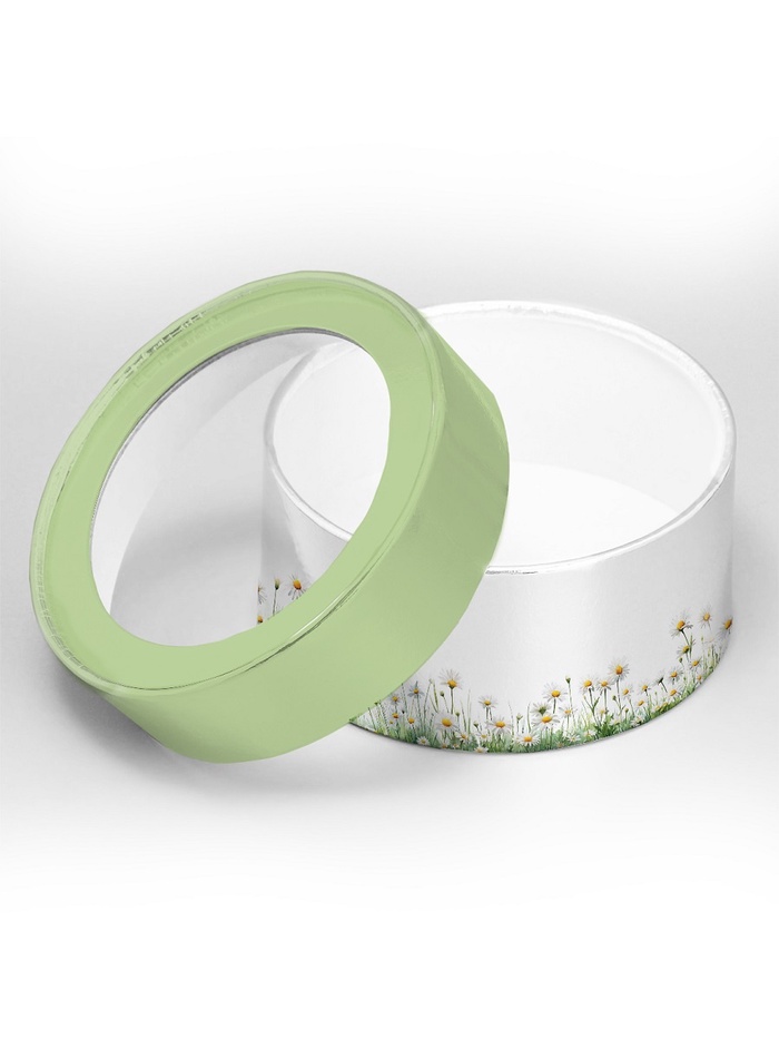 Коробка тубус с окном «Ромашки», 12×12×5 см - Фото 1