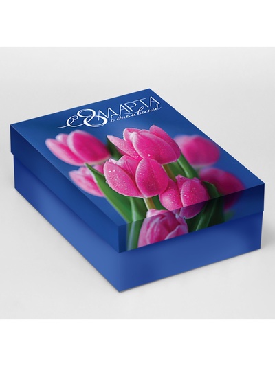 Коробка складная «С 8 Марта», 21×15×7 см