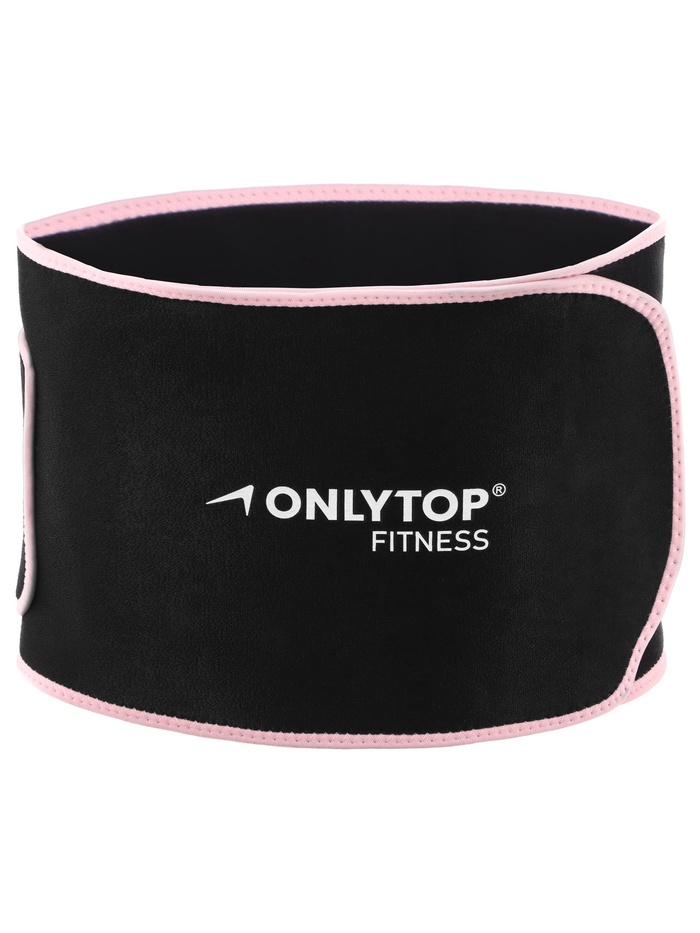 УЦЕНКА Пояс на талию ONLYTOP fitness, размер универсальный, для похудения, чёрный