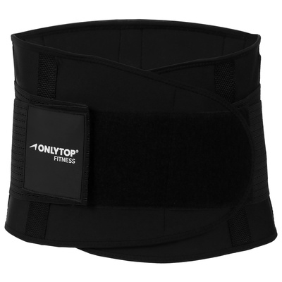 УЦЕНКА Пояс на талию ONLYTOP fitness, размер L-XL, для похудения, чёрный