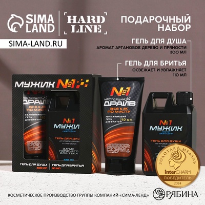 УЦЕНКА Набор "Мужику №1", гель для душа во флаконе канистра и гель для бритья