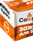 УЦЕНКА Набор зажимов для бумаг цветных 41мм 12 штук, 5 цветов в картонной коробке 10952818