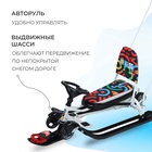 УЦЕНКА Снегокат «Тимка спорт 6», со спинкой, с родительской ручкой, белый, чёрный, ТС6/ГФ Nika - Фото 4