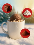 Шоколадная бомбочка с маршмеллоу «Бомбическое какао: пингвин», 35 г - Фото 2