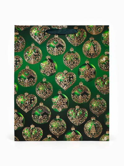 Пакет подарочный «Новогодний» 29×24×9 см, тиснение, конгрев, 3D-эффект