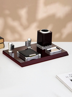 {{photo.Alt || photo.Description || 'УЦЕНКА Набор настольный 4в1 с визитницей, красное дерево'}}