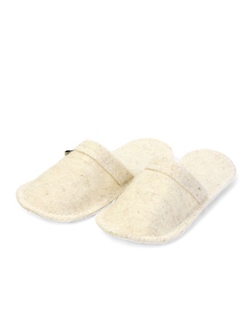 Тапочки банные, шерсть 100%, белые