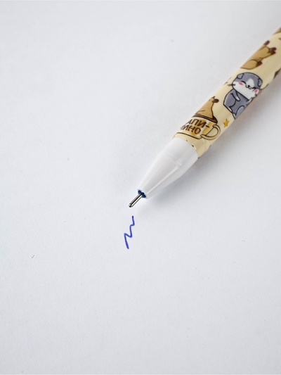 Ручка пиши-стирай, синяя паста, гелевая, 0.5 мм, пластик «Капибара»