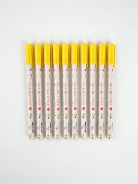 Ручка пластик пиши-стирай с колпачком "Ты-цветочек", синяя паста, гелевая 0,5 мм