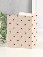 Фотоальбом на 100 фото 10×15 см «Красные сердца», текстиль, 5×12.5×16.5 см - Фото 2