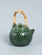 УЦЕНКА Чайник заварочный "Флора 3" керамика, цв. зелёный, 15×18×21 см - Фото 6