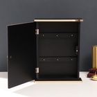 УЦЕНКА Ключница дерево «Птица на ветке» чёрная, зеркальная 6×22.3×29.5 см - фото 14972009