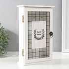 УЦЕНКА Ключница дерево 6 крючков «Венок растительный» 6×16×25.2 см - фото 14972026