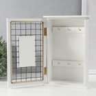 УЦЕНКА Ключница дерево 6 крючков «Венок растительный» 6×16×25.2 см - фото 14972028