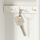 УЦЕНКА Ключница дерево 6 крючков «Венок растительный» 6×16×25.2 см - фото 14972029