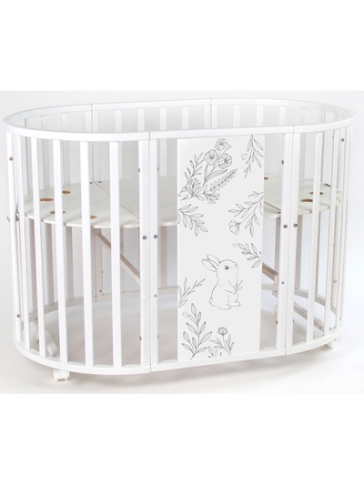 Кровать детская, трансформер, 9 в 1, белая, Мия «Нежность»