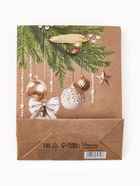 Пакет новогодний крафтовый подарочный «Счастья в Новом году», S 12×15×5.5 см - Фото 5