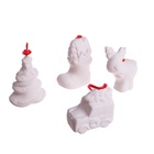 УЦЕНКА Набор елочных украшений под раскраску 4 шт. «Блеск» с подвесом, краска 6 цв по 2 мл, кисть 6 10953501