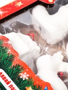 УЦЕНКА Набор елочных украшений под раскраску 4 шт. «Блеск» с подвесом, краска 6 цв по 2 мл, кисть 6 10953501