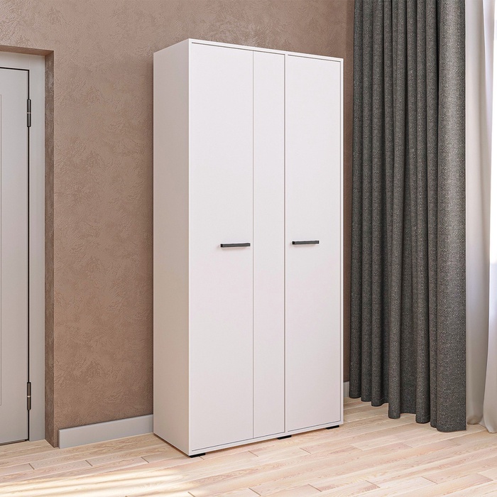 УЦЕНКА Шкаф Ника трехстворчатый 1000×430×2100 белый - Фото 1