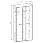 УЦЕНКА Шкаф Ника трехстворчатый 1000×430×2100 белый - Фото 2