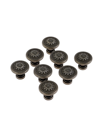 Ручка кнопка ТУНДРА VINTAGE 011, цвет бронза, набор 8 шт.