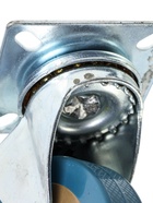 УЦЕНКА Колесо мебельное, d=75 мм, на площадке, с футоркой, с фиксатором, серое 10953801