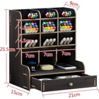 УЦЕНКА Органайзер-подставка настольный МДФ deVENTE. Academy 21×15×25.5 см, черный, кар.кор - Фото 1