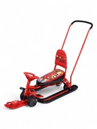 УЦЕНКА Снегокат «Тимка спорт 6» с граффити, с родительской ручкой, со спинкой, красный, ТС6/GR Nika - Фото 2