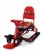 УЦЕНКА Снегокат «Тимка спорт 6» с граффити, с родительской ручкой, со спинкой, красный, ТС6/GR Nika - Фото 4