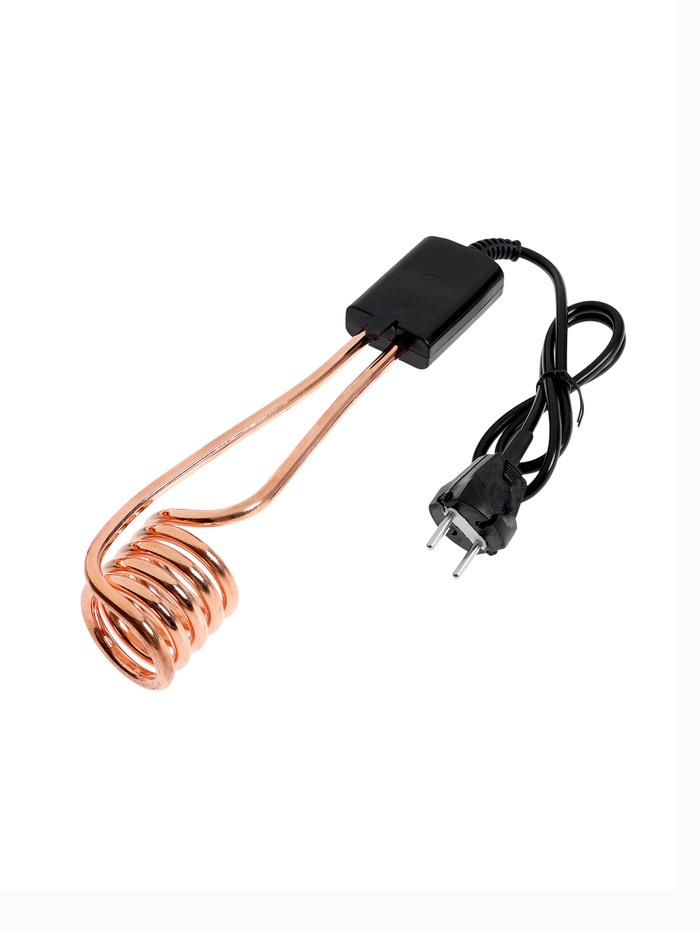 Электрокипятильник LEK 06, 1500 Вт, спираль пружина, индикатор, 28х6 см, 220В, черный - фото 809292653