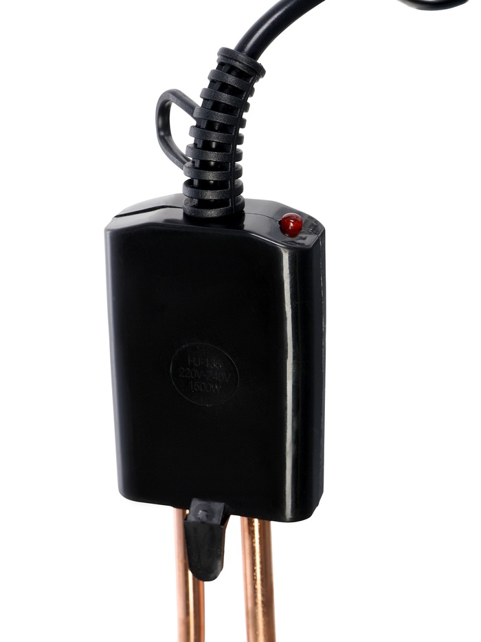 Электрокипятильник LEK 06, 1500 Вт, спираль пружина, индикатор, 28×6 см, 220 В, чёрный - фото 51850886