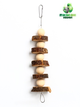 Игрушка для птиц и грызунов «Погрызушка» из дерева, 21×2 см