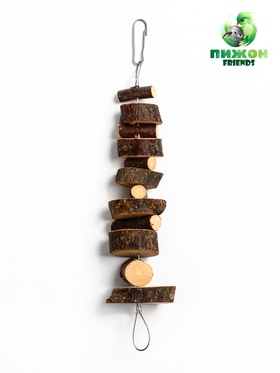 Игрушка для птиц и грызунов «Лесенка вверх» из дерева, 21×3 см
