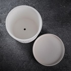 УЦЕНКА Горшок цветочный «Иллюзия» белый цилиндр №2, 2 л - Фото 3