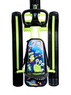 УЦЕНКА Снегокат «Тимка спорт 4-1» Пришельцы, лимонный, чёрный, со спинкой, ТС4-1/П2 Nika Kids - Фото 15