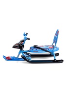 УЦЕНКА Снегокат Snowpatrol с гонщиком, со спинкой, синий, СНД2/Г Nika Kids - Фото 8