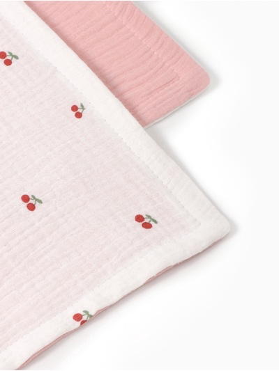 Покрывало Крошка Я «Спелая вишенка» 100×130 см, муслин, 4 слоя, хлопок 100%