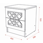 УЦЕНКА Тумба прикроватная Николь 400×390×470 Венге/Лиственница светлая - Фото 5