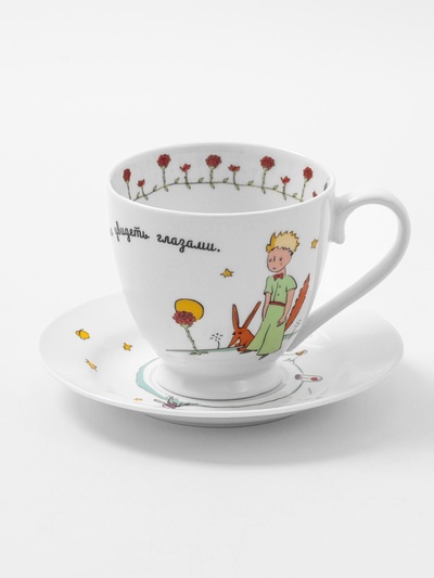 УЦЕНКА Чайная пара 440 мл, блюдце 16 см "Маленький принц"