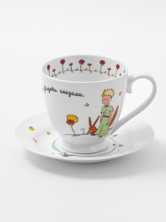 УЦЕНКА Чайная пара 440 мл, блюдце 16 см "Маленький принц" - Фото 1