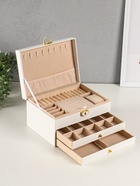 Шкатулка для украшений Miguel, 3 яруса, белая, 23×17.5×13.5 см - фото 809292713 Шкатулка для украшений Miguel, 3 яруса, белая, 23×17.5×13.5 см - фото 809292713