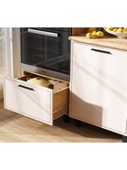 Кухонный гарнитур трёхуровневый в потолок «Бьянка», 3000 мм, цвет кашемир/дуб крафт/дуб вотан 10933669