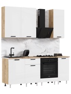 Кухонный гарнитур прямой «Рио» New №2, 2000 мм, цвет белый глянец/дуб крафт/дуб вотан 10933674