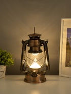 Ночник декоративный RISALUX «Фонарь», LED, аккумулятор 5800mAh, 3.7V, регулятор яркости, 11.5×16×24 см, бронза - фото 809306209