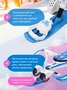 УЦЕНКА Снегокат «Тимка спорт 6», со спинкой, с родительской ручкой, белый, голубой, ТС6/БТ Nika - Фото 2