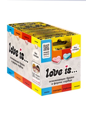 Освежающие конфеты Love is, со вкусом морской соли и лимона блистере, 10.8 г (комплект 3 шт)