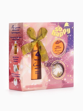 Подарочный набор косметический So Happy holiday time снежная клубника, 370 г