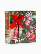 Новогодний подарочный набор косметики Happiki снежный бум, 390 г - Фото 5