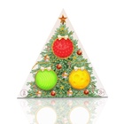 УЦЕНКА Подарочный набор развивающих тактильных мячиков «Рождественская ёлочка», 3 шт., Mum&Baby 105 - Фото 2